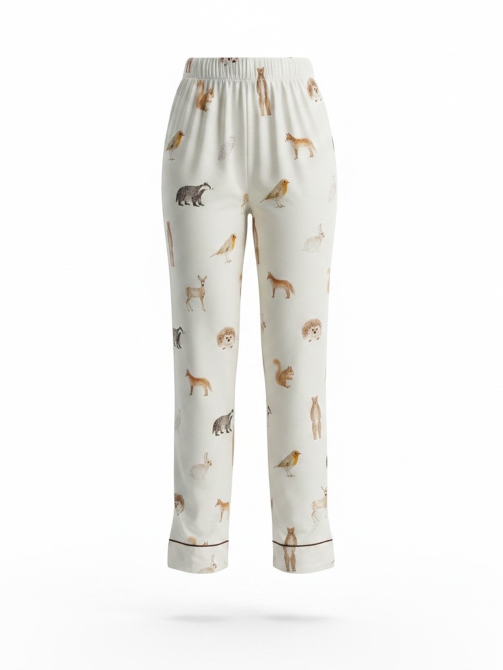 Cozy Earth Medium Cream Animal Print Lounge Pants - Picture 8 of 15